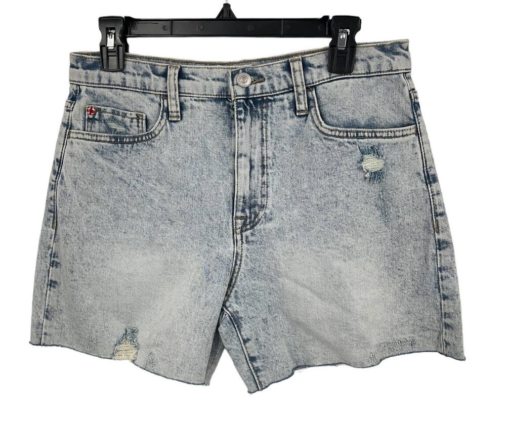 Hudson Shorts Kass high rise faded denim blue size 27